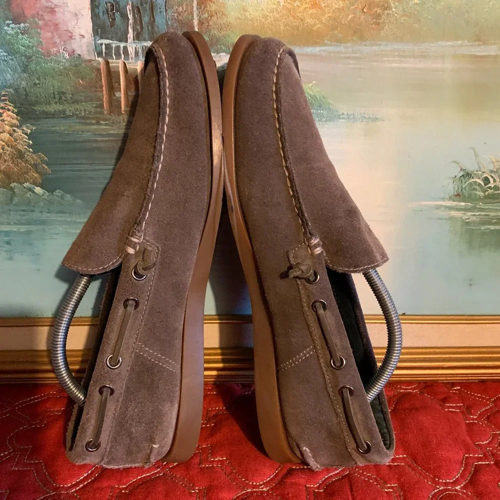 Kenneth Cole Reaction brown suede loafer/boat shoes Men's size 10